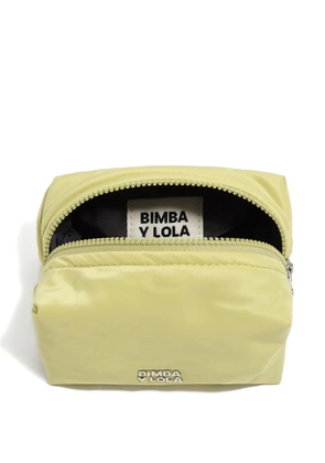 Bimba y Lola small logo-plaque make-up bag - Yellow