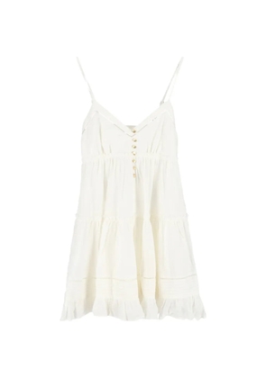 Aje 2022 Aria tiered cotton dress - White