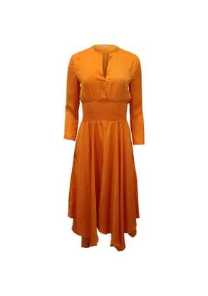 Maje asymmetric-hem midi dress - Orange