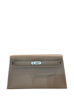 Hermès Pre-Owned 2025 25 Kelly Elan calfskin clutch bag - Neutrals