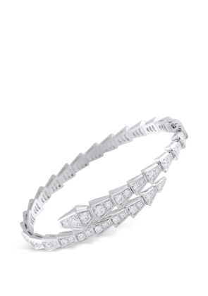 Bvlgari Pre-Owned Serpenti Viper crystal-embelshment bracelet - Silver
