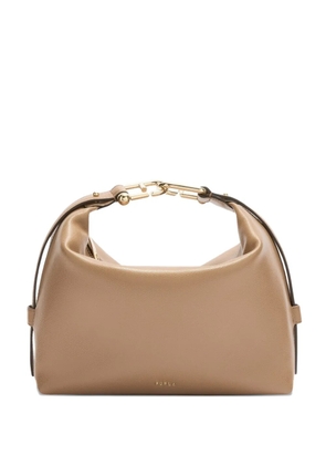 Furla medium Tonie textured tote bag - Neutrals