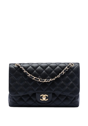 CHANEL Pre-Owned 2013-2014 Jumbo Classic Caviar Double Flap shoulder bag - Black