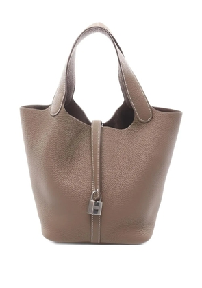 Hermès Pre-Owned 2019 Picotane lock leather tote bag - Brown
