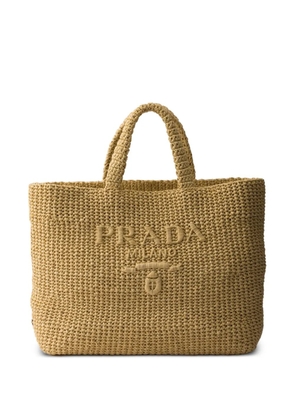 Prada crochet tote bag - Neutrals