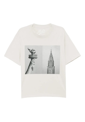 Melt graphic-print T-shirt - Neutrals
