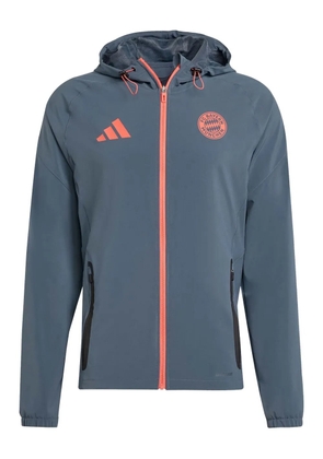 adidas x Bayern Munich logo zip-up hoodie - Grey