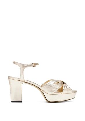 Jimmy Choo 80mm Heloise heeled sandals - Gold