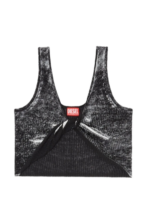 Diesel M-Lilas knotted cropped tank top - Black