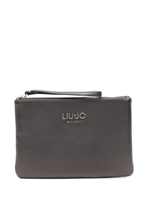 LIU JO zip-top clutch bag - Grey