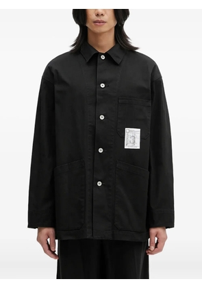 Neighborhood patch-pocket shirt jacket - Black