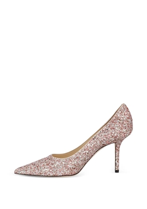 Jimmy Choo Pre-Owned rose glitter pointed pumps - Pink
