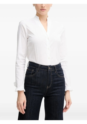 Mos Mosh MMHassie ruffled-cuff V-neck shirt - White