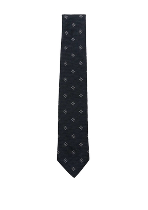 Emporio Armani dotted silk tie - Blue