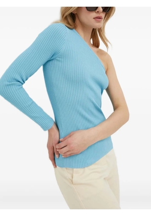 IVY OAK one-shoulder ribbed top - Blue
