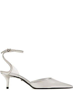 Schutz Elise metallic ankle-strap pumps - Silver