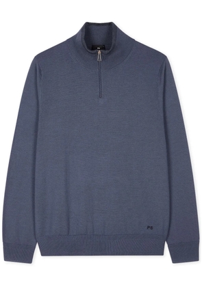 PS Paul Smith half-zip merino wool sweater - Blue