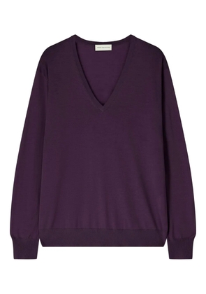 DRIES VAN NOTEN V-neck merino-wool sweater - Purple