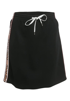 Miu Miu Pre-Owned jersey striped mini skirt - Black