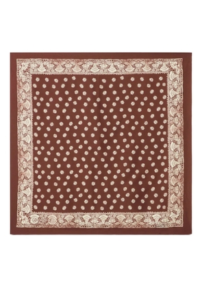 Claudie Pierlot floral silk scarf - Brown