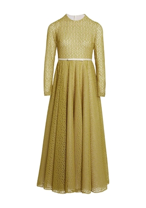 Giambattista Valli long macramé lace dress - Yellow