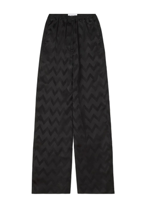 Lanvin chevron-pattern drawstring trousers - Black