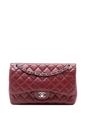 CHANEL Pre-Owned 2010-2011 Jumbo Classic Caviar Double Flap shoulder bag - Red