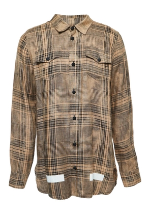 Off-White Pre-Owned plaid long-sleeve shirt - Neutrals