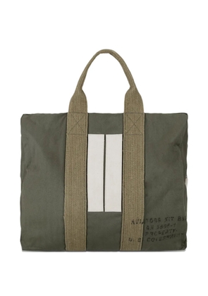 Fortela Aviatorbag herringbone zipped travel bag - Green