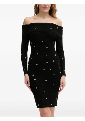 GUESS USA off-shoulder embellished mini dress - Black