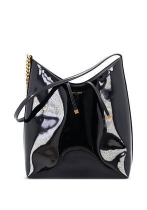 Saint Laurent Pre-Owned Rendez-Vous Shoulder Bag Patent hobo bag - Black