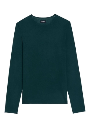 Zadig&Voltaire Teiss raw-edge crew-neck sweater - Green