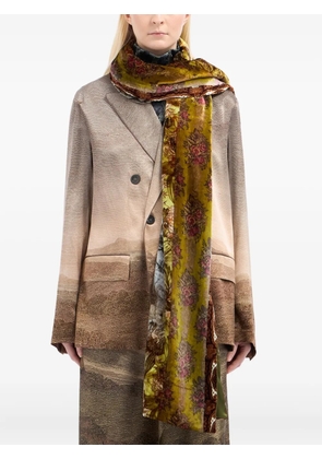 Pierre-Louis Mascia floral-pattern scarf - Green