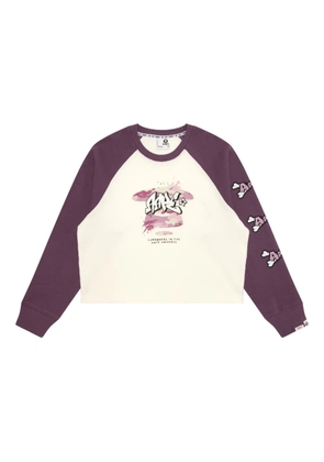 A BATHING APE® graphic-print raglan-sleeve T-shirt - White