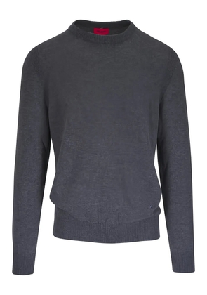 Isaia crewneck long-sleeve sweater - Grey