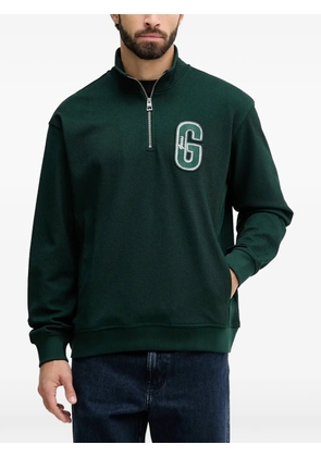 GUESS USA appliqué zip sweater - Green