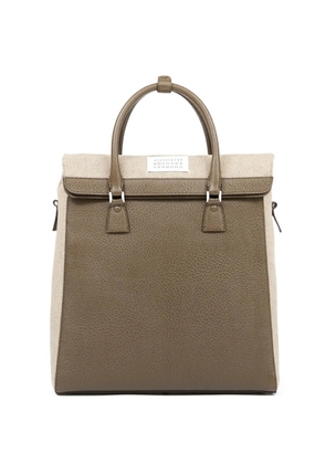 Maison Margiela 5AC Daily Vertical leather backpack - Neutrals