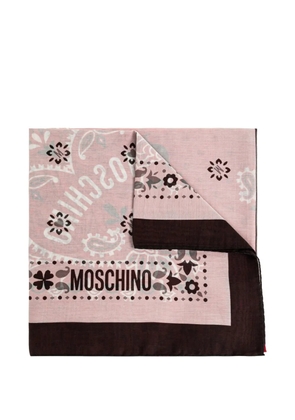 Moschino logo-detail scarf - Red