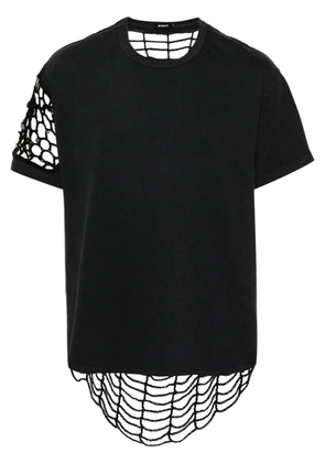 MISBHV crochet-panelling T-shirt - Black