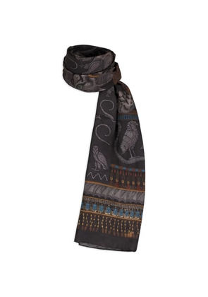Sabina Savage animal-print scarf - Black