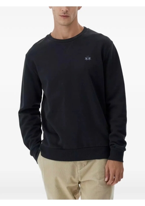 La Martina Benedict embroidered-detail crew neck sweatshirt - Black