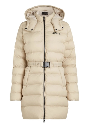 Karl Lagerfeld Signature puffer jacket - Neutrals