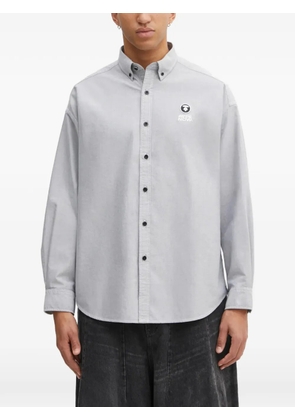 AAPE BY *A BATHING APE® button-fastening logo-detail shirt - Grey