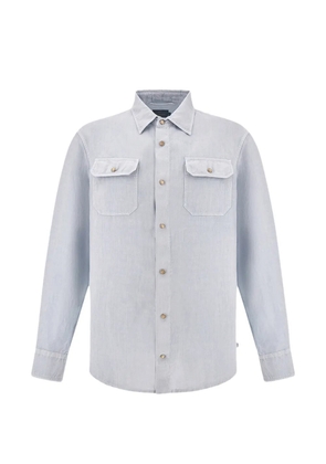 Paul & Shark garment dyed linen overshirt - Blue