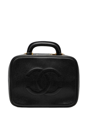 CHANEL Pre-Owned 1996-1997 CC Caviar Vanity Case satchel - Black