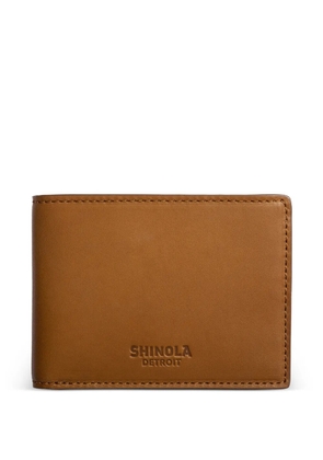 Shinola Slim Bifold leather wallet - Neutrals