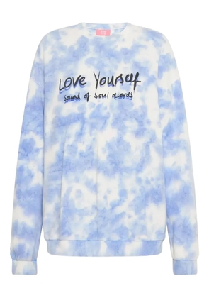 One Teaspoon tie-dye round-neck sweatshirt - Blue