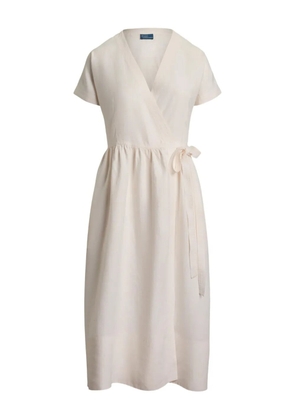 Polo Ralph Lauren wrap self-tie midi dress - White