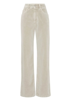 Brunello Cucinelli mid-rise cotton trousers - Neutrals