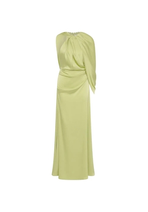 Rachel Gilbert Hallie twisted draped gown - Green